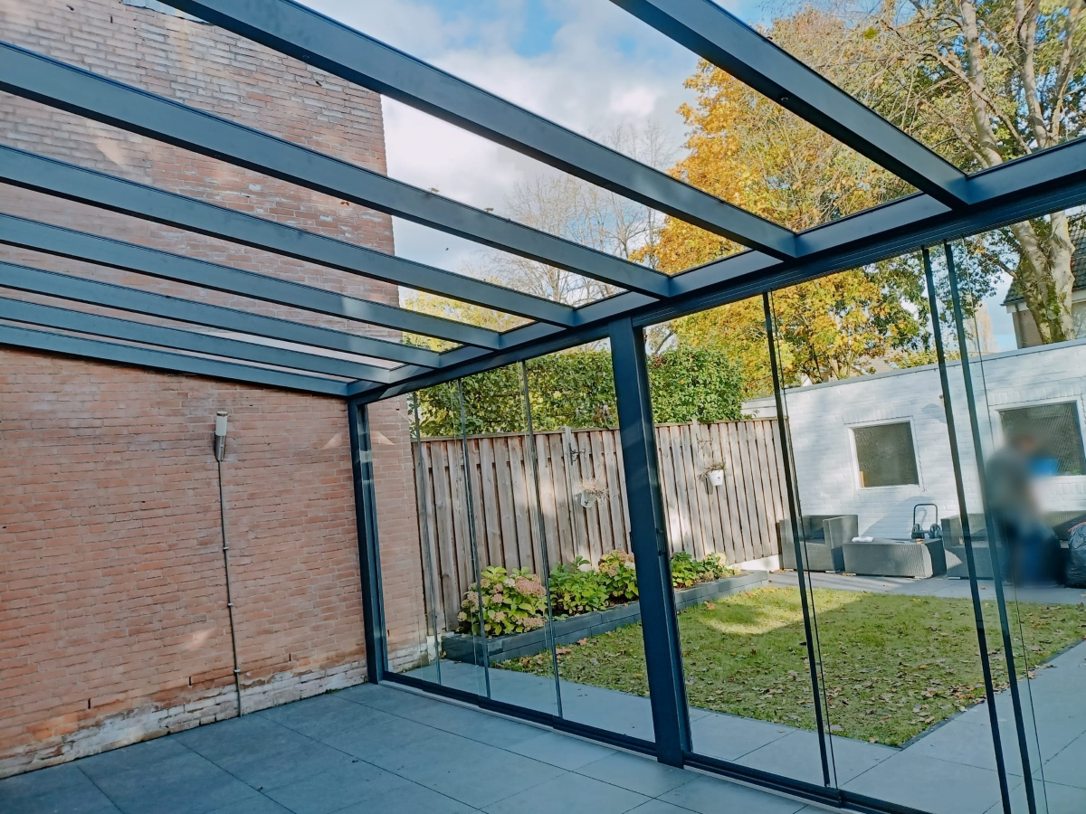 Winter Garden with glass roof and sliding door system